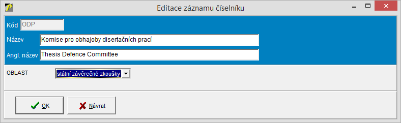 Typy komisí Typy komisí