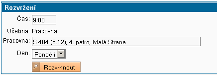 Rozvržení do pracovny Rozvržení do pracovny