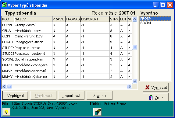 Oprava částek vyplácených stipendií  Oprava částek vyplácených stipendií