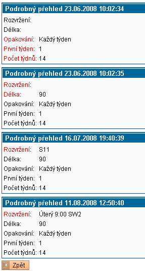 Historie změn Historie změn