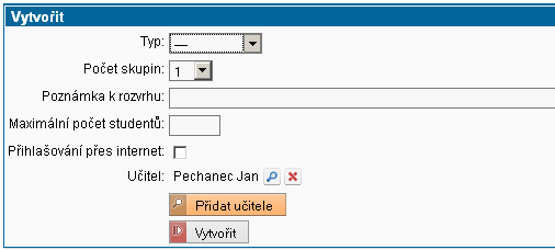 Přidat grupíkovou skupinu Přidat grupíkovou skupinu
