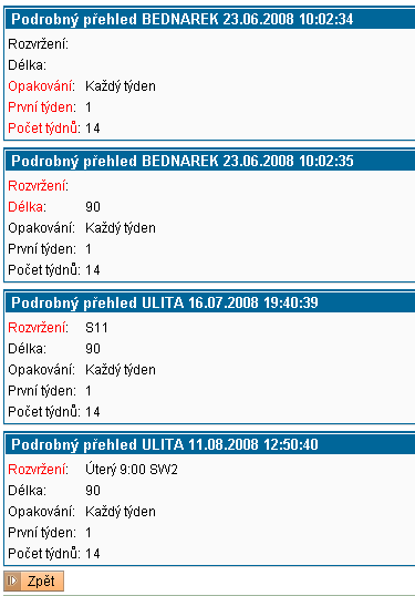 Historie změn Historie změn