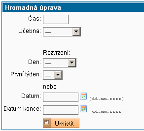Hromadná úprava rozvržení Hromadná úprava rozvržení