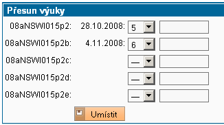 Přesun výuky Přesun výuky