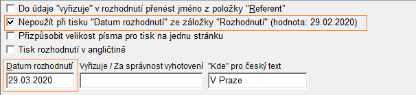 zaškrtnutá volba zaškrtnutá volba