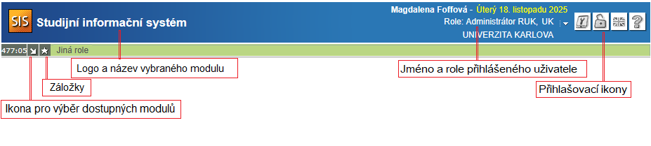 Hlavička stránky Hlavička stránky