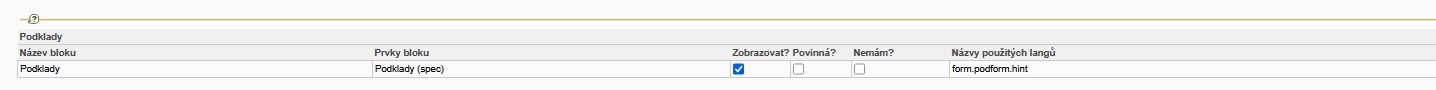 Šablona přihlášky Šablona přihlášky