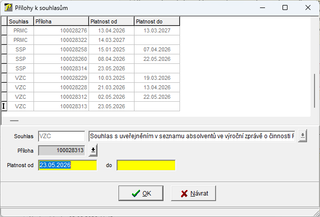 Celouniverzitní role - editace Celouniverzitní role - editace